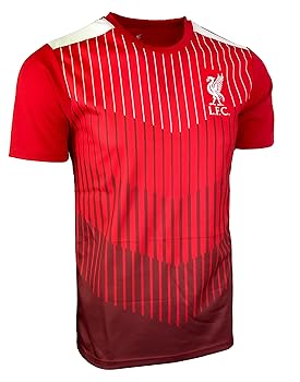 L.F.C. レッド ストライプ ジャージ Amazon.com: Men's Liverpool Performance Jersey, Licensed
